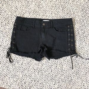 Forever 21 Denim Shorts with Tie Accents